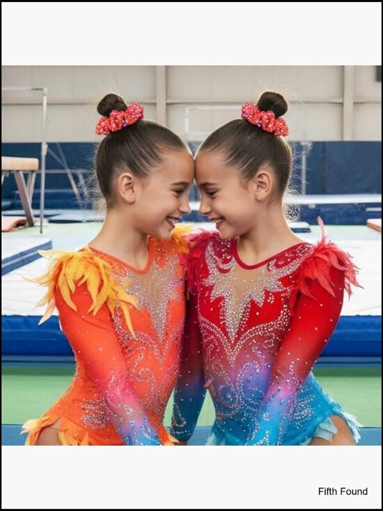 6 Pcs Sparkly Rhinestone Scrunchies Cheerleading Hair Ties main image 5